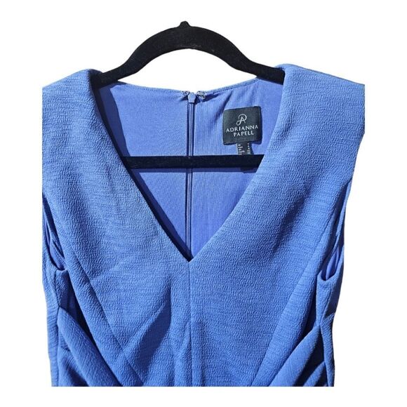 ADRIANNA PAPELL Rio Knit Tie Sheath Dress Lake Blue - Size 4 - Picture 6 of 11